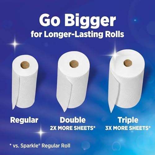 Sparkle Tear-A-Square Paper Towels, 12 Double Rolls - Strong 2-Ply Towels for Kitchen Cleanup and Everyday Messes thumbnail 9