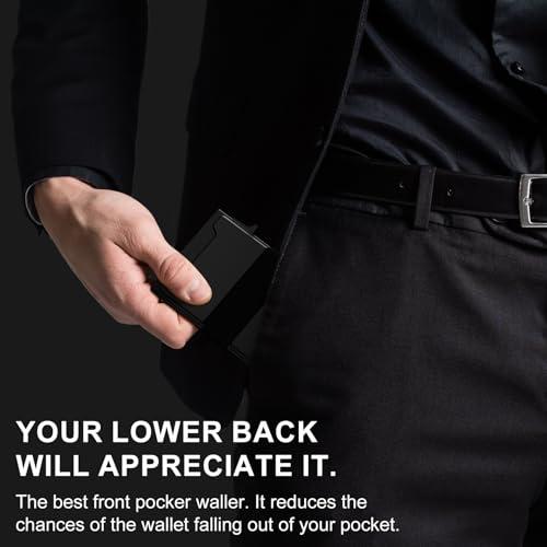 furid Smart Card Wallet for Men Slim: Minimalist Wallet For Men - RFID Blocking Pop Up Front Pocket Wallet, Metal Wallet 11 Card Holder