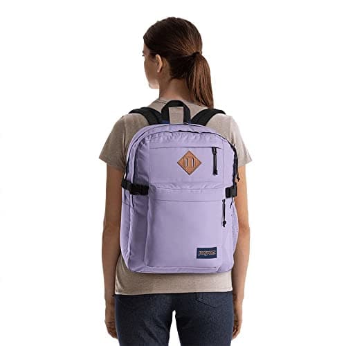 JanSport Main Campus Backpack - Travel or Work backpack w 15-Inch Laptop Sleeve and Dual Water Bottle Pockets, Pastel Lilac