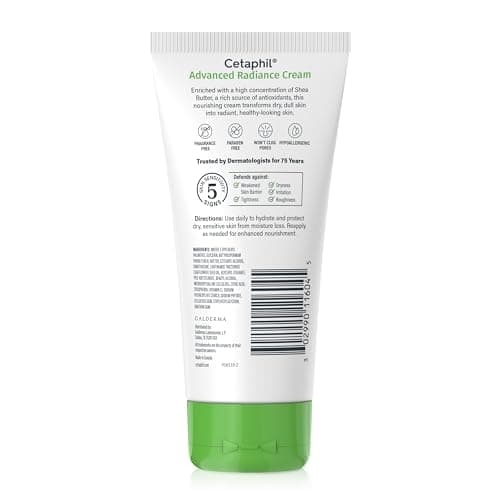 Cetaphil Advanced Radiance Cream with Shea Butter, 6 oz, For Dry, Dull Skin, More Radiant Skin, 48 Hour Hydration, All Skin Tones & Types, Hypoallergenic, Fragrance Free thumbnail 10