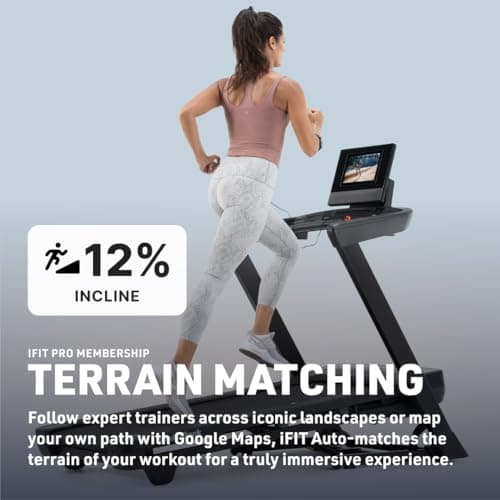 NordicTrack T Series 10 Treadmill with 10" Tilting Touchscreen and Compact Design thumbnail 4