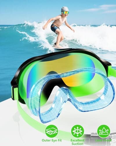 Aegend 2 Pack Swim goggles for Kids 3-15, Anti-Fog Anti-UV Wide Vision Waterproof, No leak Swimming goggles for Boys Girls thumbnail 4