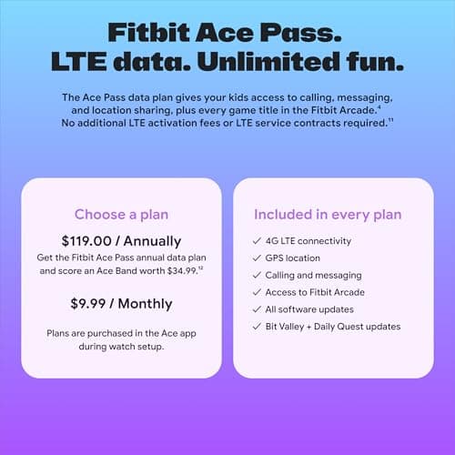 Fitbit Google Ace LTE: Smartwatch para Niños con Llamadas, GPS y Juegos