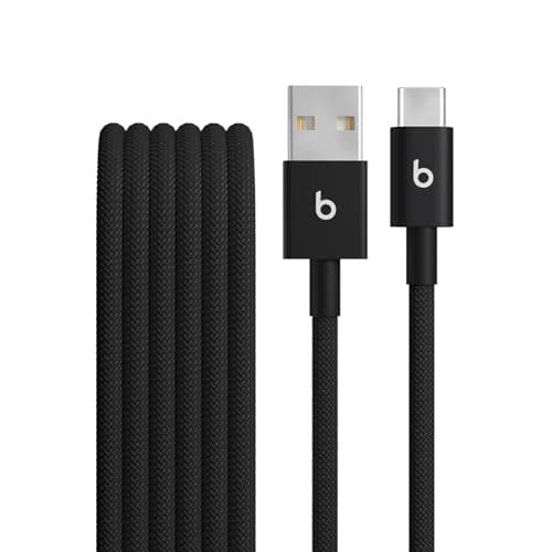 Cable Trenzado Beats USB-A a USB-C Carga Rápida y Antienredos (1.5m) - Negro Bolt