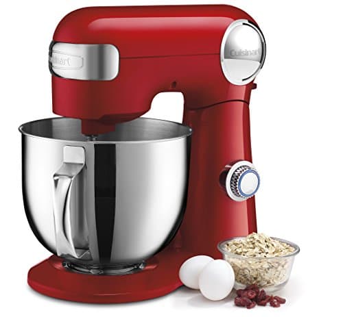 Batidora de Pedestal Cuisinart, 12 Velocidades, Tazón de 5.5 Cuartos, Rojo Rubí, SM-50R