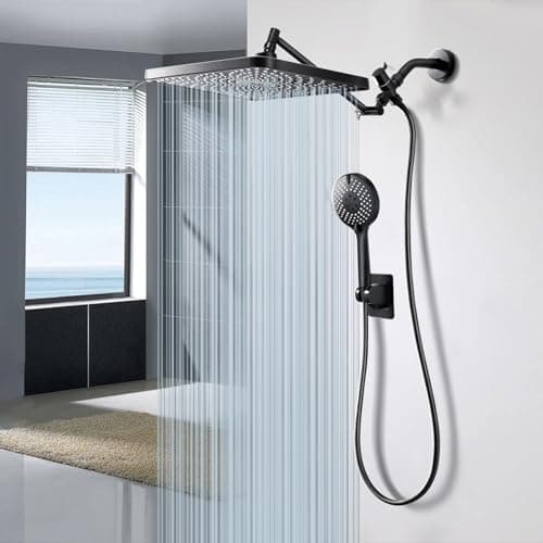 Rain Shower Head Starry Sky 12.2" High Pressure with Handheld Spray Combo