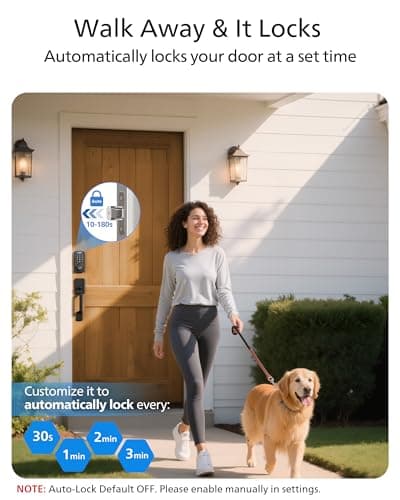 Philips Wi-Fi Smart Door Lock with Handle Set, Keypad Deadbolt for Front Door, Fingerprint Keyless Entry Door Lock with App Remote Control, IP53 Waterproof, Auto Lock, Security Eas thumbnail 6
