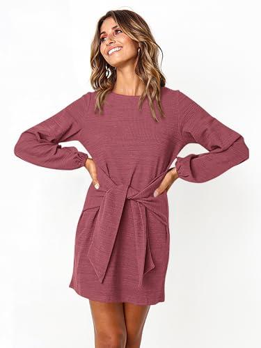 Miniatura de Vestido Corto Elegante PRETTYGARDEN Manga Linterna Tejido 2