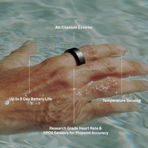 Miniatura de Oura Ring 4 Oro Rosa Talla 7: Monitoreo de Salud Inteligente y Batería de Larga Duración 5