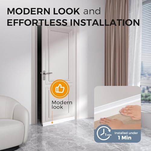 GroTheory 2 Pack Door Draft Stopper, Under Door Sweep for Exterior & Interior Doors, Weather Stripping Door Seal, Garage Window Blocker Noise Cold Air Insulation, Draft Guard White