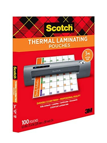 Scotch Thermal Laminating Pouches, for Use with Thermal Laminators, 8.9 x 11.4 Inches, Letter Size Sheets, 100-Pack thumbnail 10