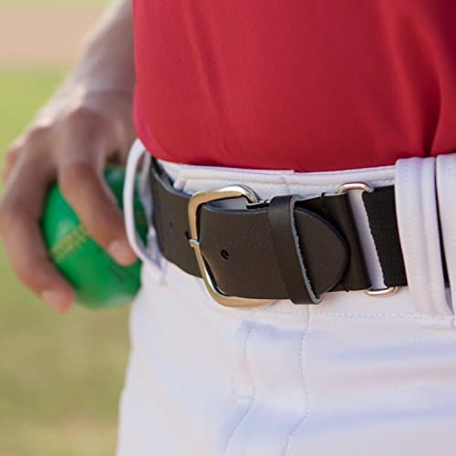Champion Sports Baseball/Softball Uniform Belt - Comfort Nylon Stretch Fit Uniform Belt - Durable Leather Tab - Adult "22-46 Inches" - Black thumbnail 4