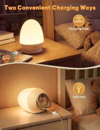 Miniatura de Lámpara de noche tipo huevo MediAcous para bebés 7