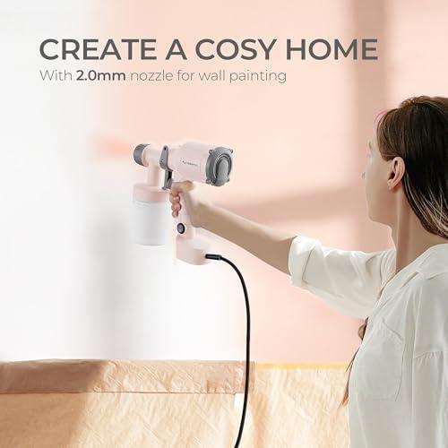 Miniatura de Pistola de Pintura HVLP Tilswall Ultraligera, 2 Boquillas y 3 Patrones 7