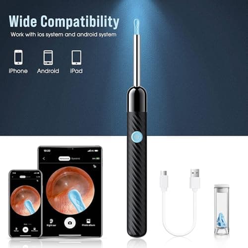 Miniatura de LEIPUT Ear Wax Removal - Ear Cleaner with 1080P Camera - FSA&HSA Black 4