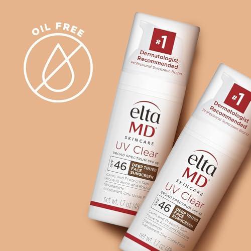 EltaMD UV Clear Deep Tinted Face Sunscreen, Oil-Free Face Moisturizer with SPF 46, Dermatology Tinted Moisturizer, Facial Travel Size Sunscreen with Zinc Oxide, 1.7 oz Pump thumbnail 9