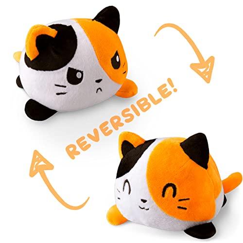 TeeTurtle Reversible Cat Plushie 4-Inch Calico Two-Sided Flip Plush Toy with Embroidered Details - Cute Mini Collectible Plush for Kids, Teens, and Adults thumbnail 3