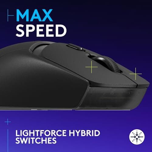Miniatura de Logitech G309 Lightspeed Wireless Gaming Mouse, Lightweight, LIGHTFORCE Hybrid Switches, Hero 25K Sensor, 86g & 300+ hr Battery Life with AA Battery, 6 Programmable Buttons, PC & M 2
