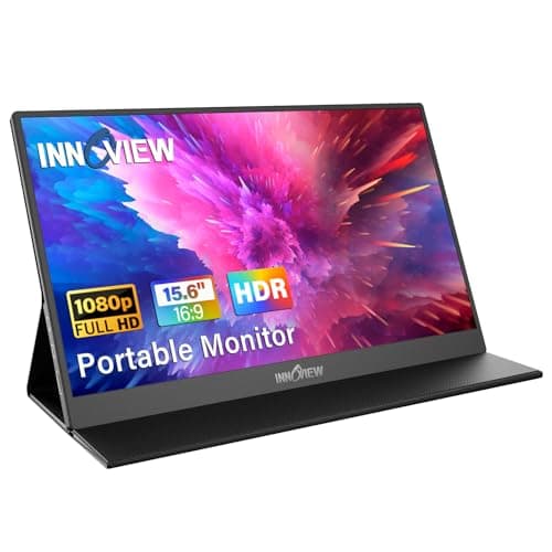 Monitor Portátil InnoView 15.6" FHD 1080P con USB-C y HDMI para Laptops y Consolas