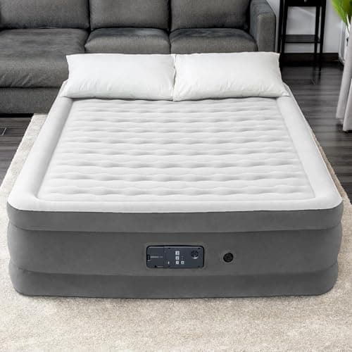Sealy: AlwayzAire 18" Airbed - Queen - Built-in Comfort Pump, Inflatable Matress, USB Charge, Wave Beam Construction, Adjustable Firmness, Storage Bag