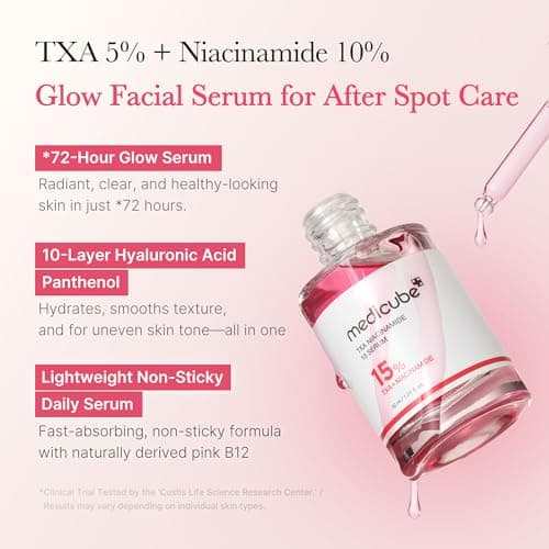medicube TXA+Niacinamide 15% Glow Facial Serum for After Spot Care | All-in-One Daily Korean Skincare | Uneven Skin Tone, Texture, and Hydration Care | High-Potency Tranexamic Acid thumbnail 2