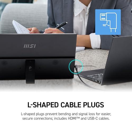 msi Pro MP165 E6 Ultra Slim & Light Portable Monitor,15.6" FHD IPS 1080p, USB Type-C, HDMI, Built-in Speakers, Tripod Mount Support, Perfect for PC, Mac, PS5, PS4, Xbox, Mobile, Me thumbnail 8