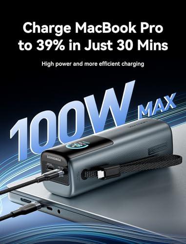 VENTION Powerhive Laptop Power Bank, 165W 20000mAh, Built-in and Extra 240W USB-C Cables, Portable Laptop Charger, Digital Display, for iPhone 17/16/15/14/13 Pro Max, MacBook, Dell thumbnail 4