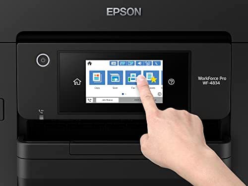 Epson Workforce Pro WF-4834 Wireless All-in-One Printer with Auto 2-Sided Print Copy, Scan and Fax, 50-Page ADF, 500-sheet Paper Capacity, 4.3" Color Touchscreen thumbnail 3