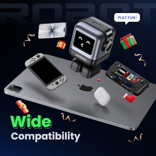 Cargador Rápido UGREEN Uno 30W USB C Robot GaN Compacto para iPhone y Más