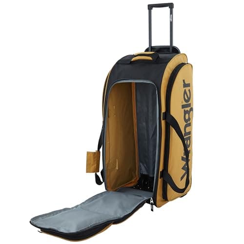 Wrangler Wesley Rolling Duffel Bag, Ambergold, Large 30-Inch thumbnail 6