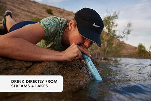 LifeStraw Personal — Water Filter for Hiking, Camping, Travel, and Emergency Preparedness, 1 Pack, Blue thumbnail 5