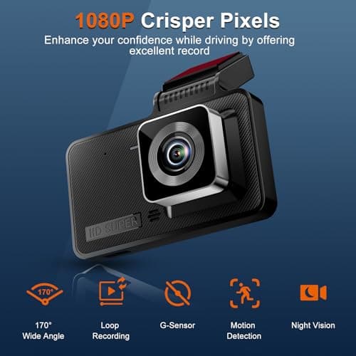 Miniatura de Cámara para Coche 4 Pulgadas HD 1080p con Visión Nocturna, Gran Angular y Sensor G – Vigilancia 24H 2