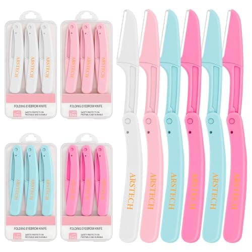 Set de 12 rastrillos dermaplaning para rostro y cejas