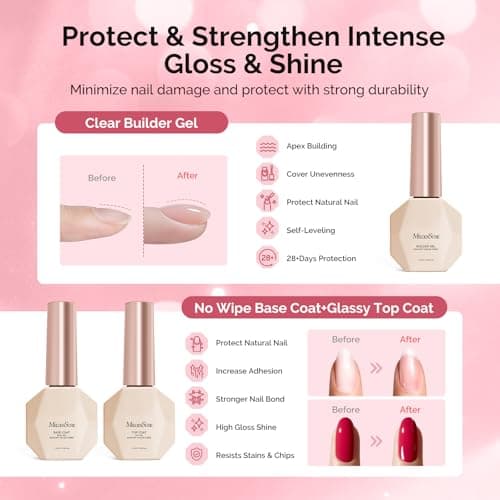 MelodySusie Gel Nail Polish Kit with UV Light P-PLUS30F