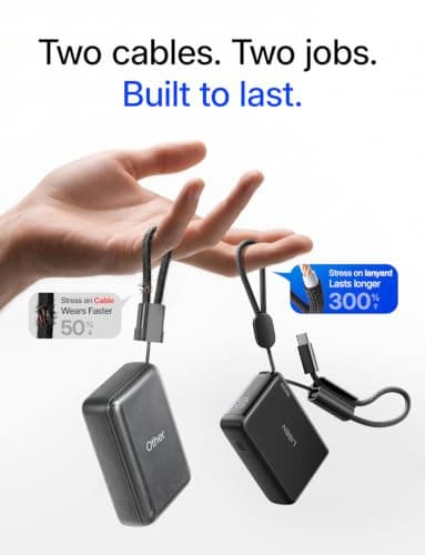 LISEN Small Portable Charger, 45W 10,000mAh Mini Power Bank Fast Charging | Detachable USB‑C Cable for iPhone 18 Pro Max Duo, Travel Essential, Flight‑Safe, EDC for Samsung S26/25 Ultra, iPad, Black thumbnail 6