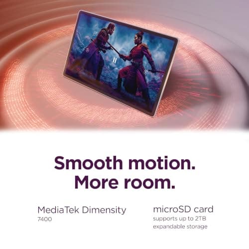 Lenovo Tab Plus Gen 2: Tablet de Entretenimiento con Funda Transparente, Pantalla 12.1″ 2.5K IPS 120Hz, Dimensity 7400, 8GB RAM, 256GB Almacenamiento