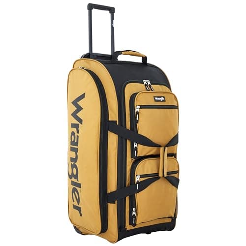 Wrangler Wesley Rolling Duffel Bag, Ambergold, Large 30-Inch thumbnail 7