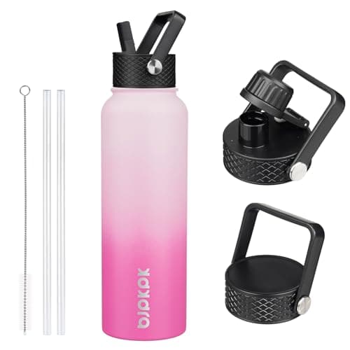 Termo Aislado BJPKPK 40oz Acero Inoxidable con 3 Tapas y Diseño Sakura