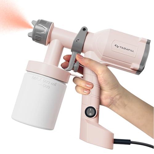 Miniatura de Pistola de Pintura HVLP Tilswall Ultraligera, 2 Boquillas y 3 Patrones 9