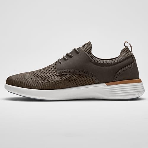 Coostar Mens Casual Shoes Lightweight Dress Sneakers Business Oxfords Breeze Walking Tennis Shoe Dark Brown Size 8