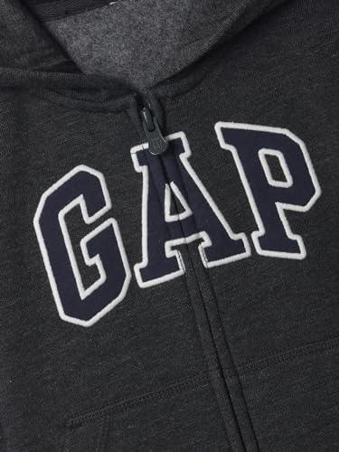 Sudadera con Cierre GAP para Bebé Niño, Logo, Gris Jaspeado Carbón, 3-6 Meses