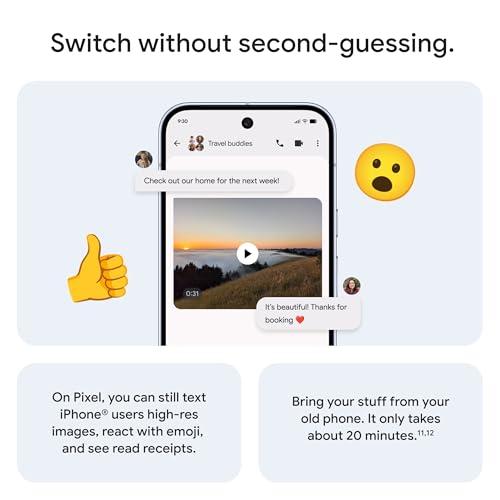Google Pixel 10 Pro - Unlocked Android Smartphone - Gemini AI Assistant, Triple Rear Camera System, Fast-Charging 24+ Hour Battery, and 6.3" Super Actua Display - Jade - 256 GB (20 thumbnail 10