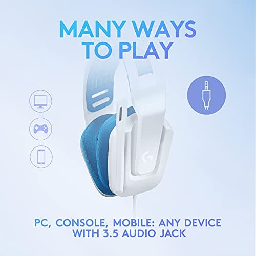 Logitech G335 Wired Gaming Headset with Flip to Mute Microphone - White thumbnail 3