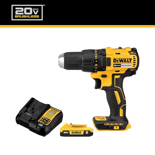 Miniatura de Taladro Atornillador Inalámbrico DEWALT 20V MAX Sin Carbones, 1/2 Pulgada, Batería y Cargador Incluidos (DCD777D1) 2