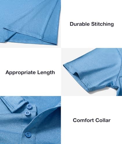 Paquete de 3 Playeras Polo ZITY para Hombre: Golf y Rendimiento