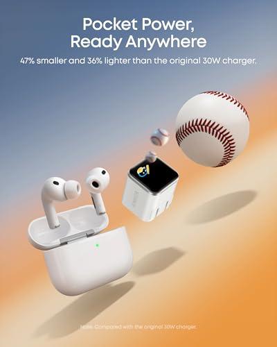 Cargador Anker Nano USB C 45W con Pantalla Inteligente, Enchufe Plegable y Modo Cuidado (Azul)