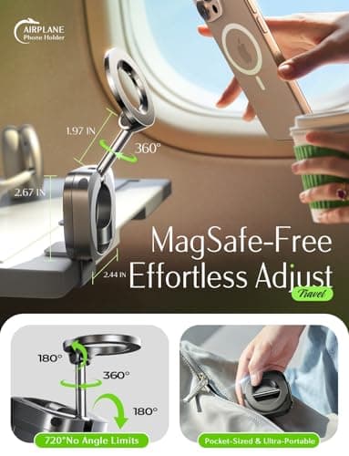 LISEN Airplane Travel Essentials for Women Men Phone Holder for Desk Cruise Vacation Essentials 2026 MagSafe Travel Size Accessories Flying Long Flight Airplane Gadgets Men Father  thumbnail 2