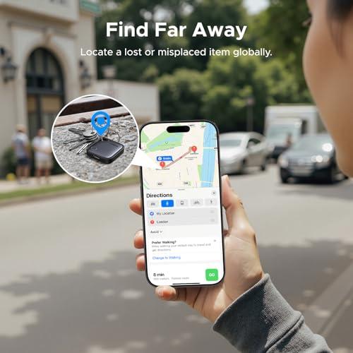 UGREEN FineTrack Air Tracker Tags (iOS Only) 4 Pack, 2-Year Replaceable Battery Bluetooth Tracker Compatible with Apple Find My, Item Finder Smart Tag for Keys, Luggage - [Apple Fi thumbnail 3