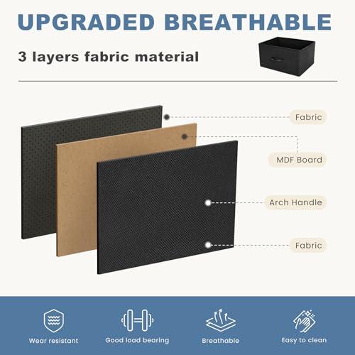 DUMOS Nightstand Set of 2, Small Dresser with 2 Fabric Drawers Side Bedroom End Table Kids Bedside Storage Furniture for 25 inch Tall Night Stand for Closet, Entryway, College Dorm thumbnail 6