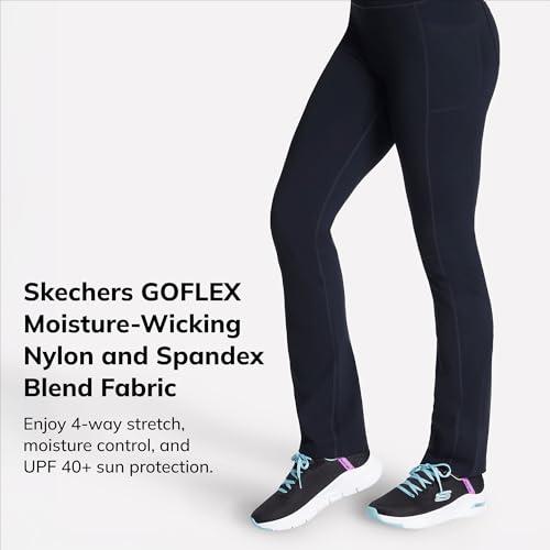 Miniatura de Pantalón Skechers Go Walk Tiro Alto Joy para Mujer – Stretch 4 Vías, Absorbe Humedad, Negro, Talla S 4